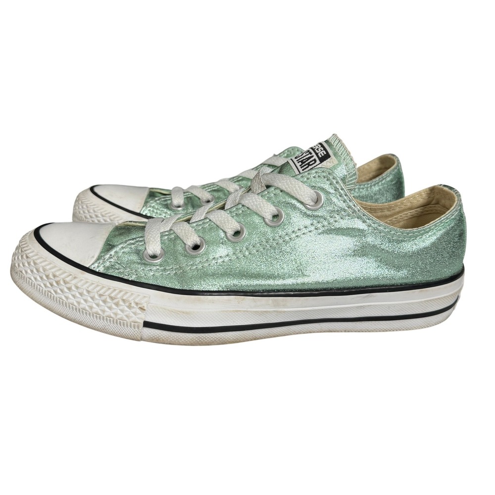 Converse Chuck Taylor All Star Metallic Mint Green Low Top Sneakers Womens 6